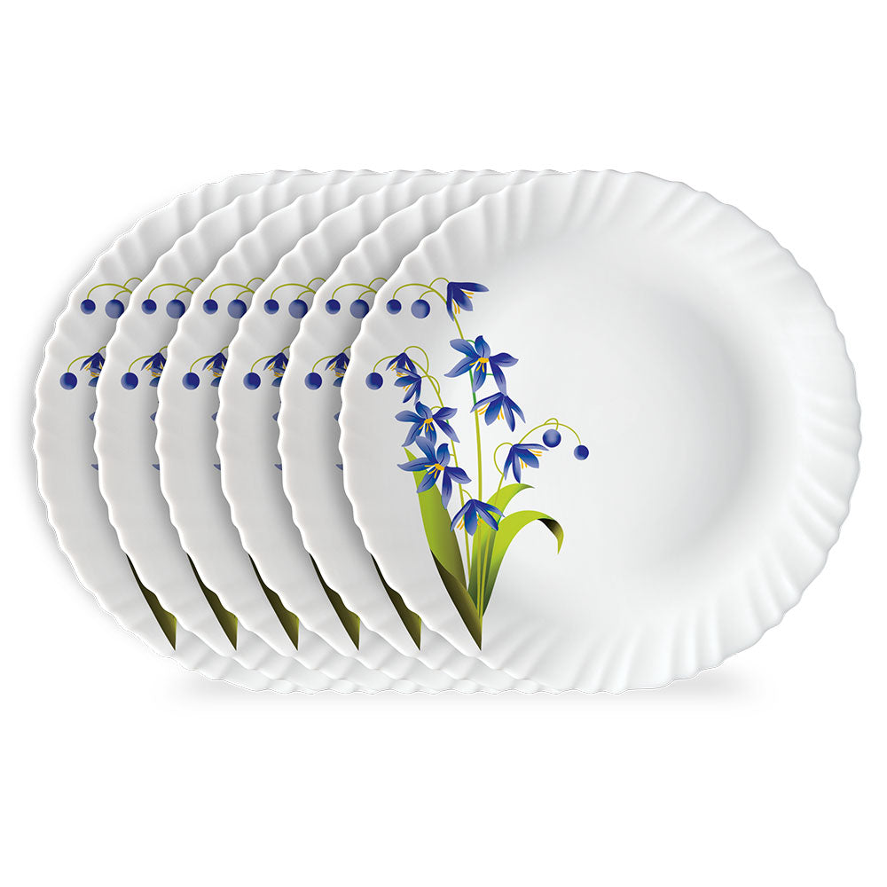 My Borosil Opalware Plate Sets 6 pc Set Lavender Full Plate Set