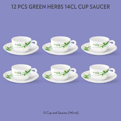 Larah Green Herbs Cup n Saucer Set