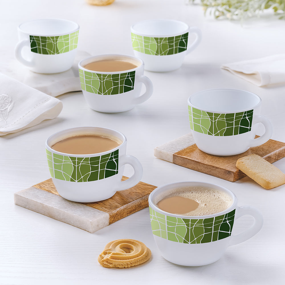 My Borosil Opalware Tea Cups & Tea Sets 140 ml x 6 Larah by Borosil Beryl Cup Set