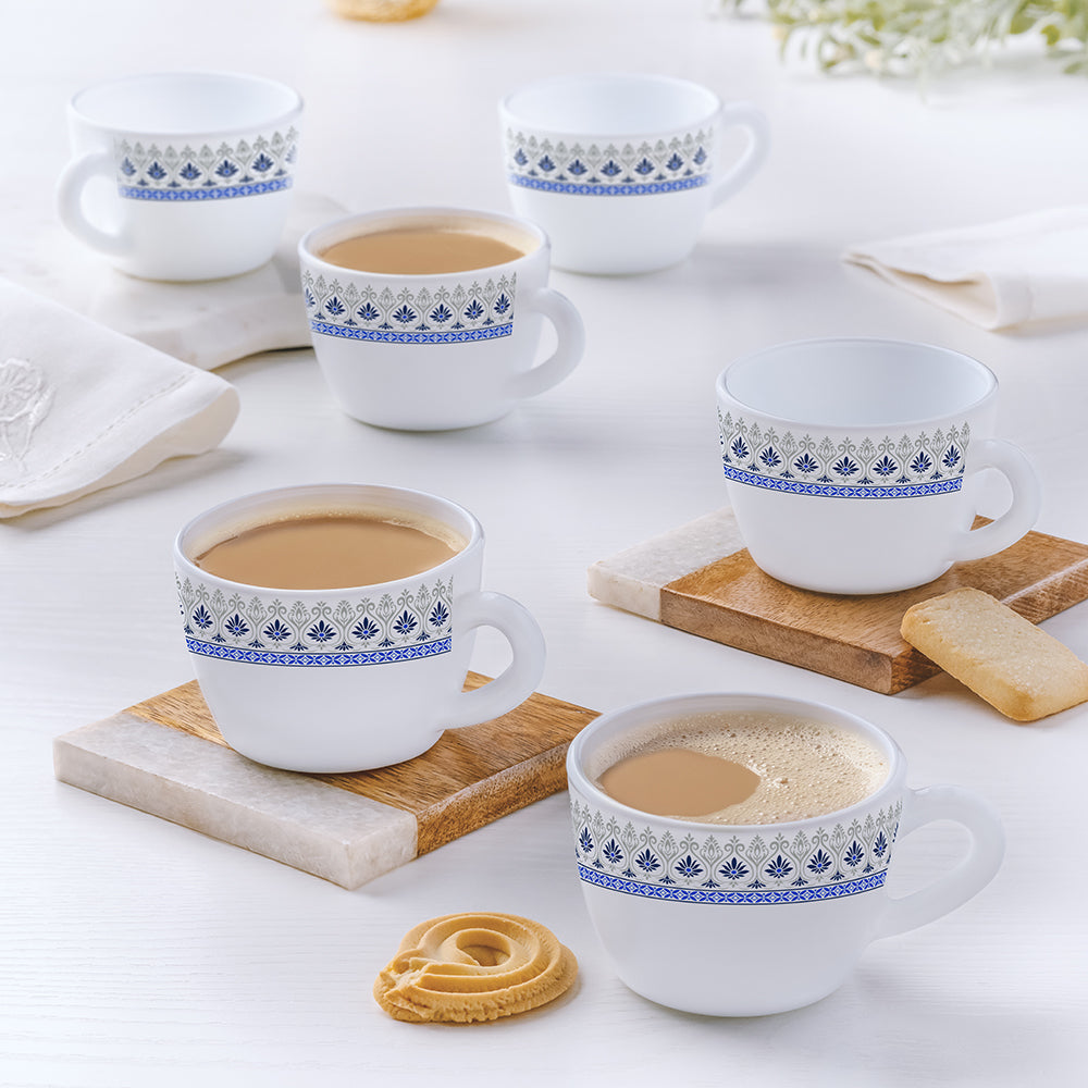 My Borosil Opalware Tea Cups & Tea Sets 140 ml x 6 Larah by Borosil Ocean Cup Set