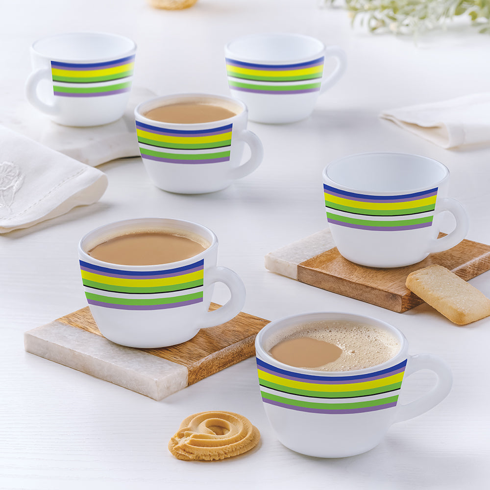 My Borosil Opalware Tea Cups & Tea Sets 140 ml x 6 Larah by Borosil Vienna Cup Set