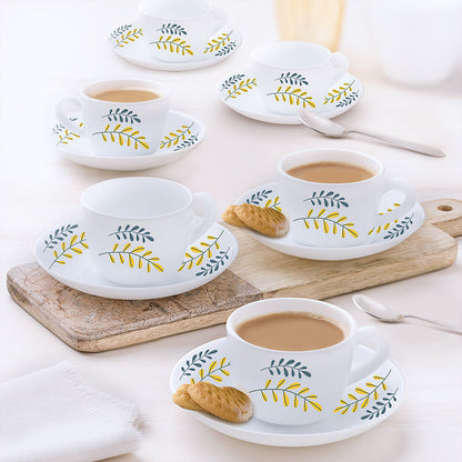 Larah Niva Cup n Saucer Set, 140ml x 8