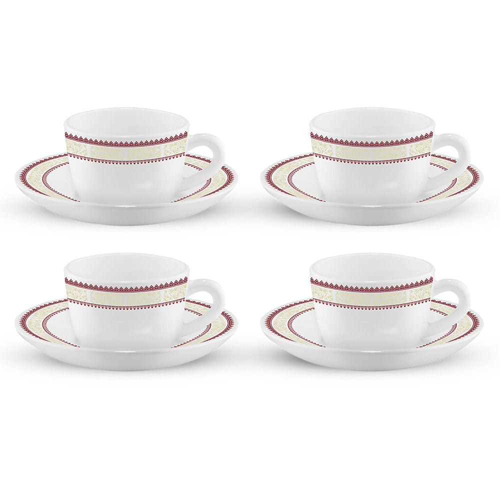 My Borosil Opalware Tea Cups & Tea Sets Elega Cup n Saucers Set