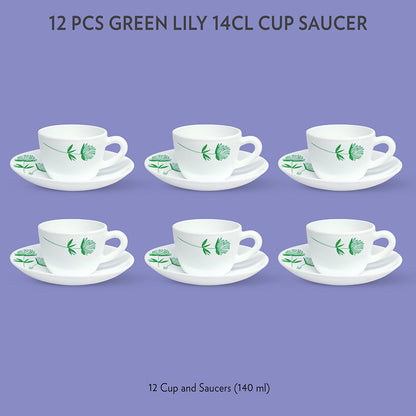 Larah Green Lily Cup n Saucer Set