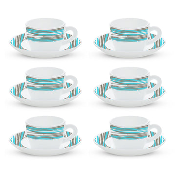 Larah by Borosil Joy Cup n Saucers Set