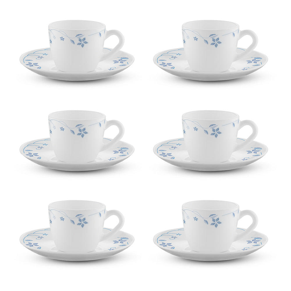 My Borosil Opalware Tea Cups & Tea Sets Larah by Borosil Flora Cup n Saucer Set