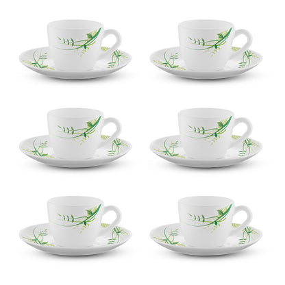Larah Green Herbs Cup n Saucer Set