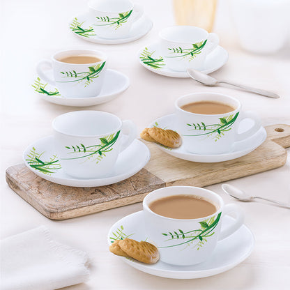 Larah Green Herbs Cup n Saucer Set