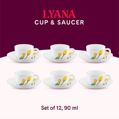 Larah Lyana Cup n Saucer Set, 220ml x 12