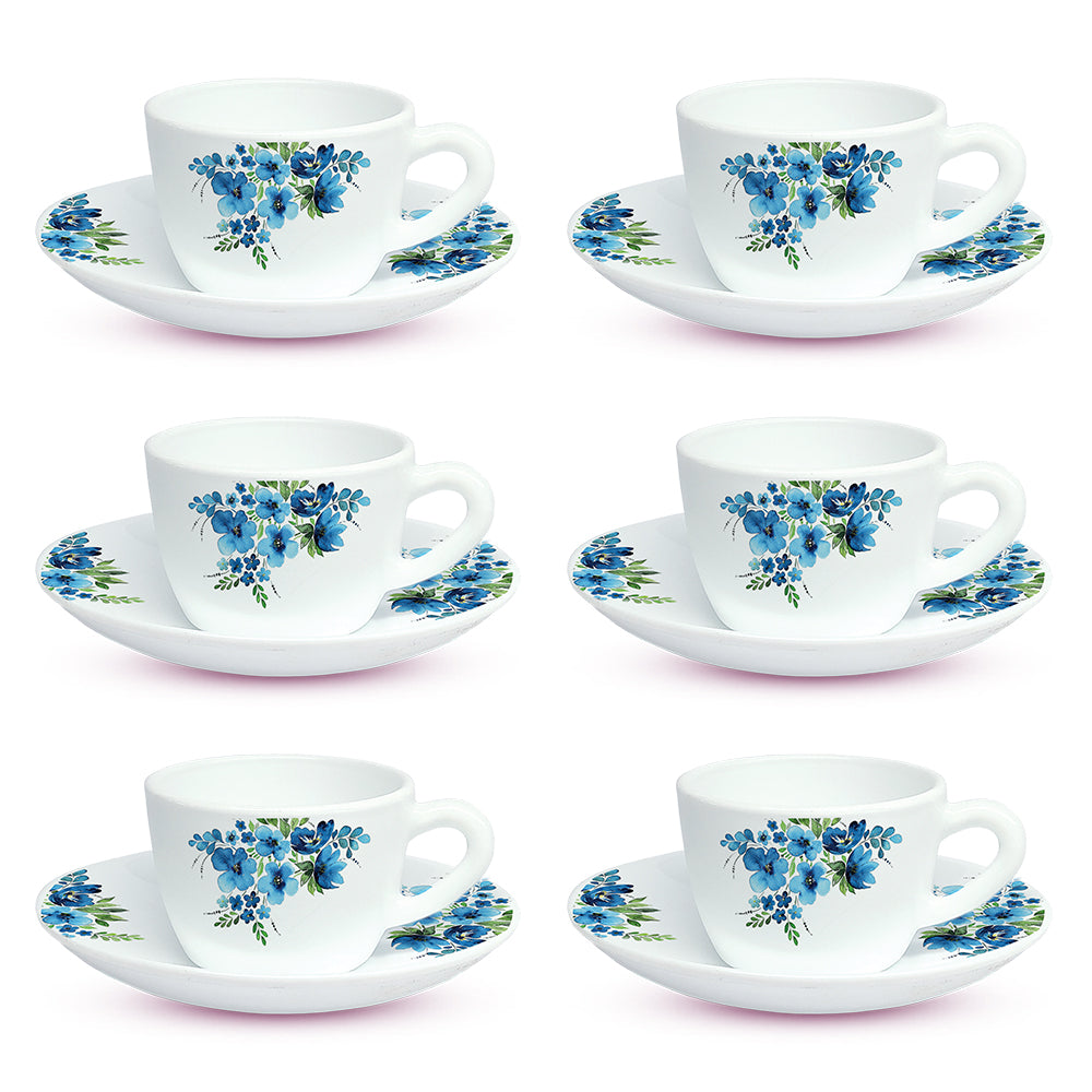 My Borosil Opalware Tea Cups & Tea Sets Larah by Borosil Pansy Cup n Saucer Set