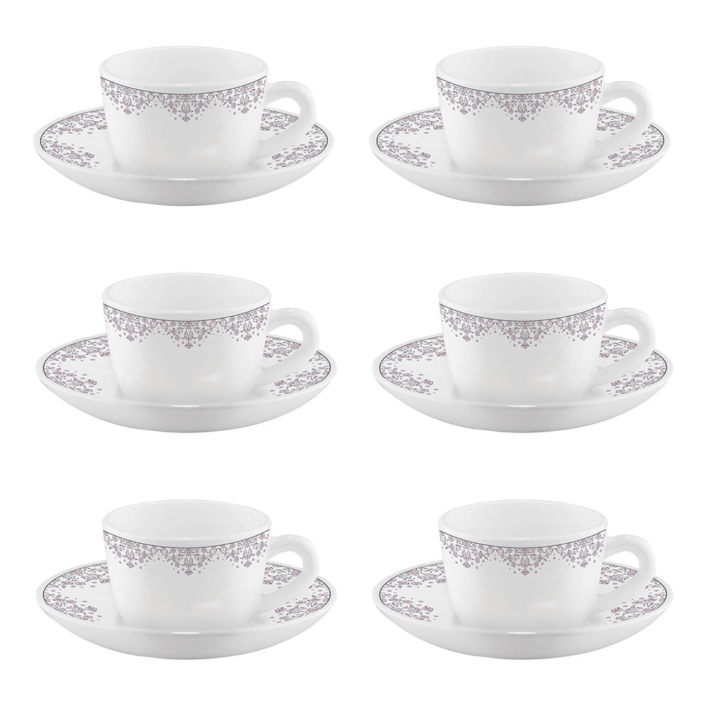 My Borosil Opalware Tea Cups & Tea Sets Lark Cup n Saucers Set