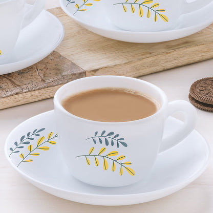 Larah Niva Cup n Saucer Set, 140ml x 8
