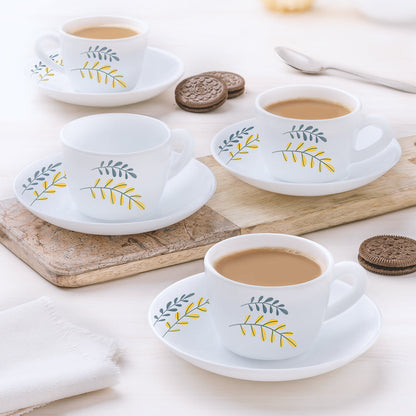 Larah Niva Cup n Saucer Set, 140ml x 8