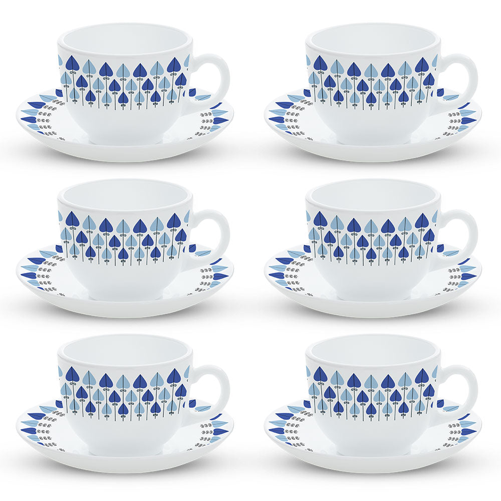 My Borosil Opalware Tea Cups & Tea Sets Robin Cup n Saucers Set