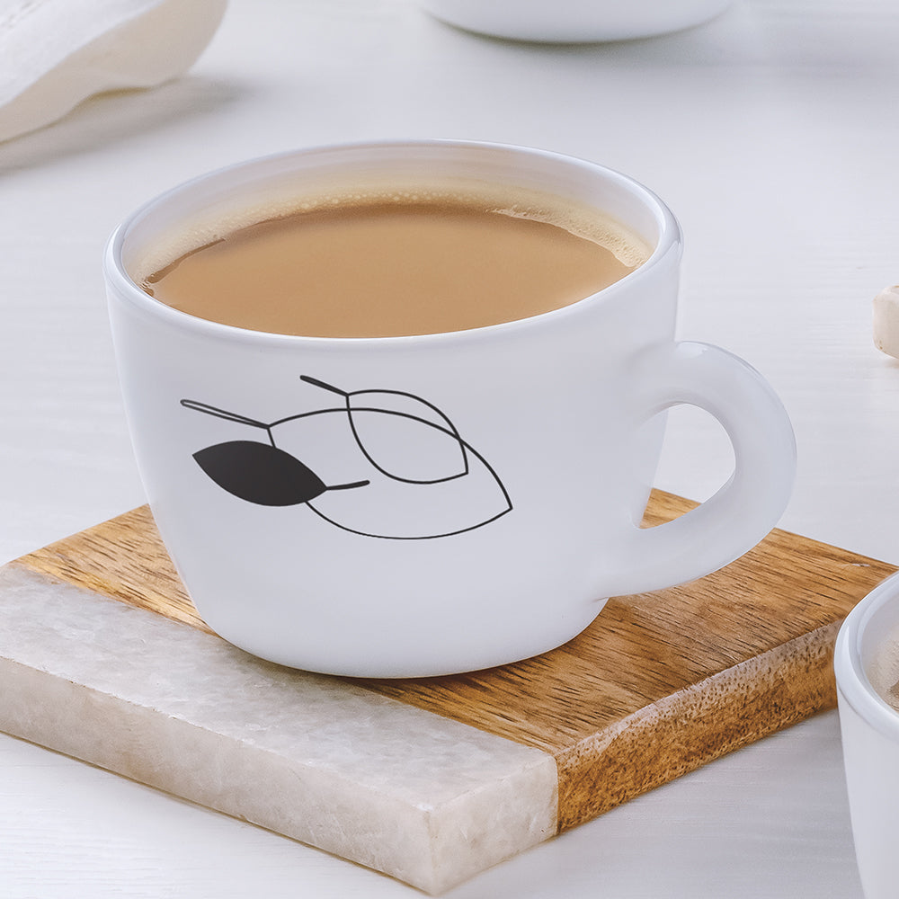 Larah by Borosil Shadow Cup Set, 140ml x 6