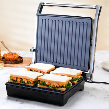 Health and Home Electric Sandwich Maker Toaster Panini Press Grill with  Nonstick Pans and Cool Handle