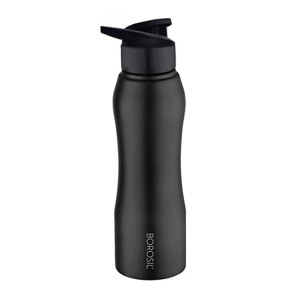 My Borosil Stainless Steel Bottles 1 L Borosil Grip n Sip Black, Personalise