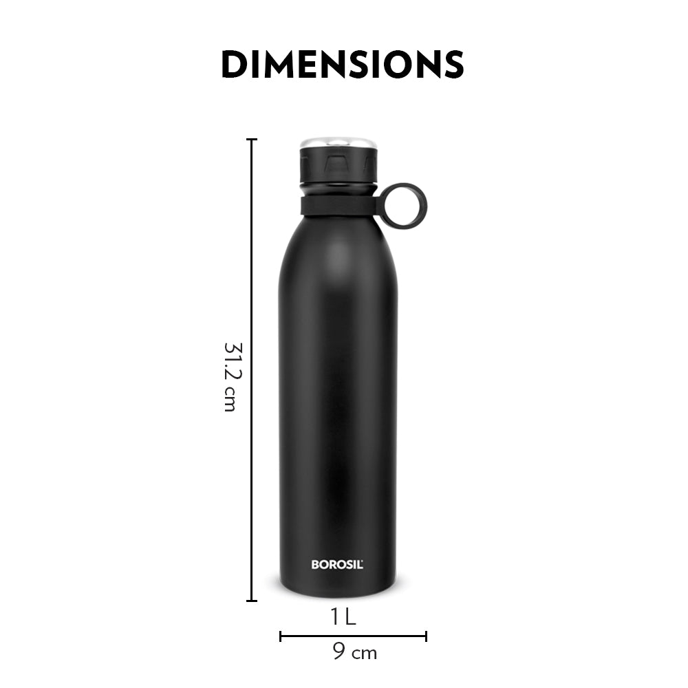 My Borosil Stainless Steel Bottles 1 L Borosil Jupiter Bottle Personalise