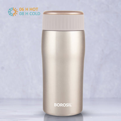My Borosil Stainless Steel Bottles 320 ml Cosmic, Gold, 320 ml