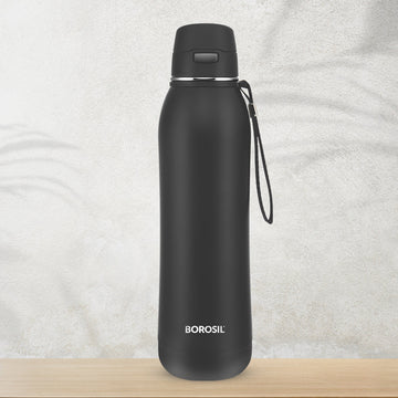 Borosil Rivera Bottle, Black