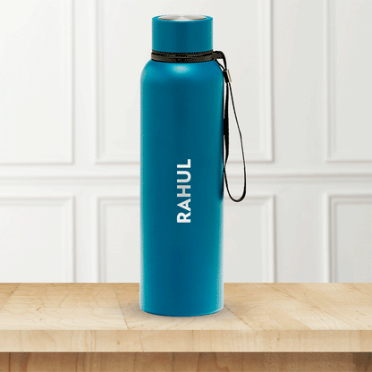 My Borosil Stainless Steel Bottles 700 ml Borosil Trek Teal Blue, Personalise