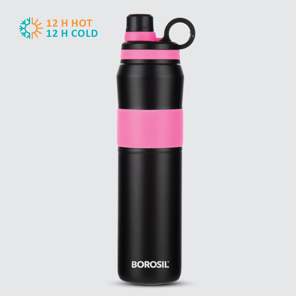 My Borosil Stainless Steel Bottles 800 ml Borosil ThirstBurst Fuchsia Personalise