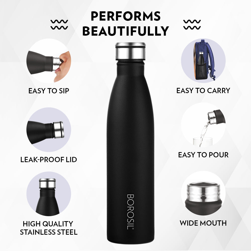 My Borosil Stainless Steel Bottles 900 ml Borosil Fresh Single Wall Bottle