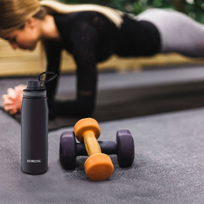 Personalised Gosport Double Wall Bottle, Black