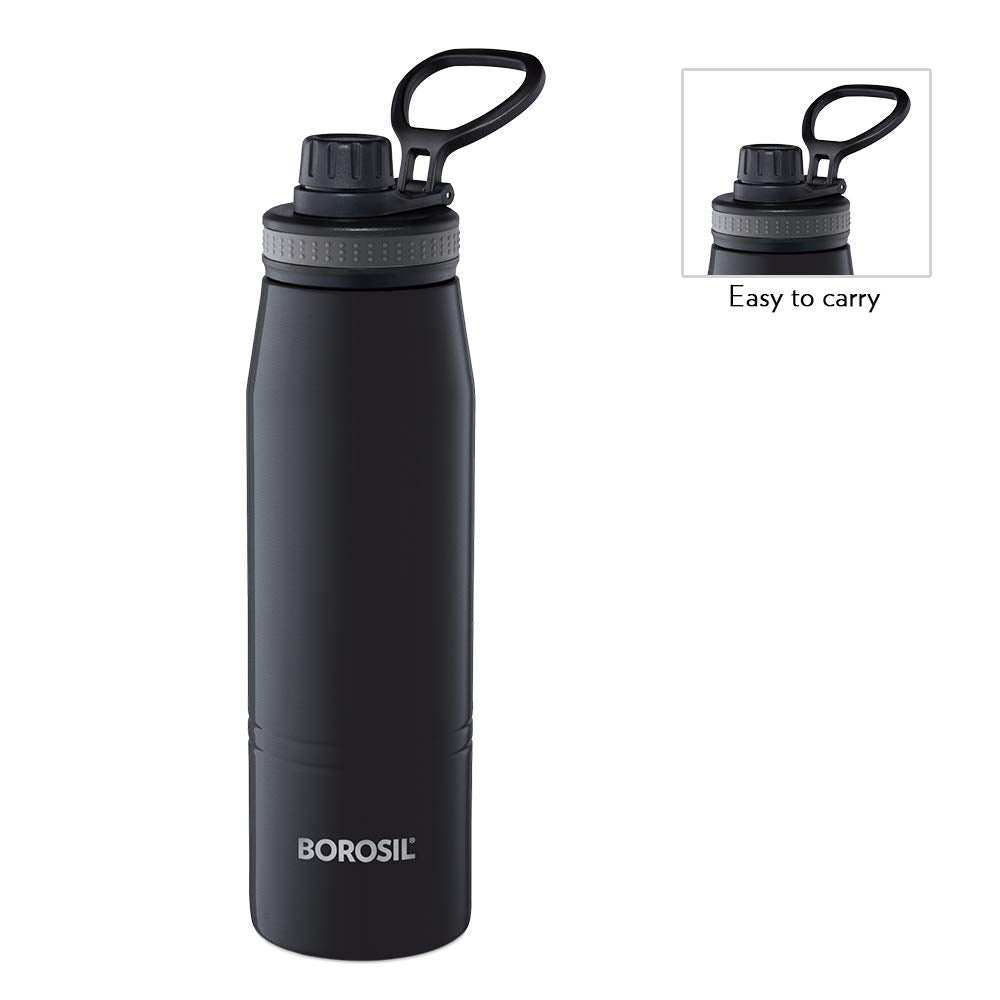 My Borosil Stainless Steel Bottles Borosil Gosport Black Personalise