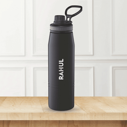 Personalised Gosport Double Wall Bottle, Black