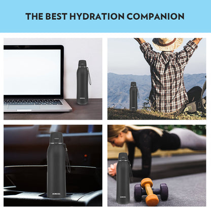 Personalised Rivera Bottle, Black