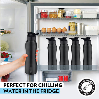 Grip n Sip Single Wall Bottle, Black