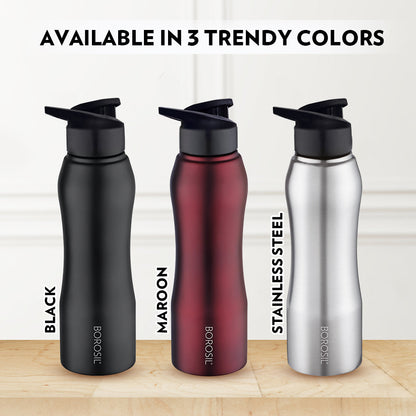 Grip n Sip Single Wall Bottle, Black