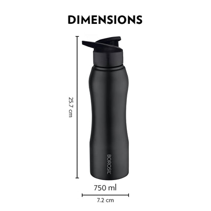 Grip n Sip Single Wall Bottle, Black