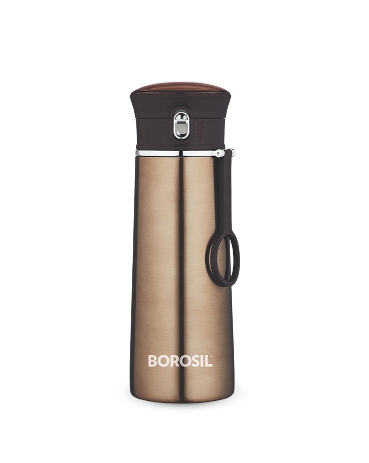 My Borosil Stainless Steel Bottles Travelease Brown