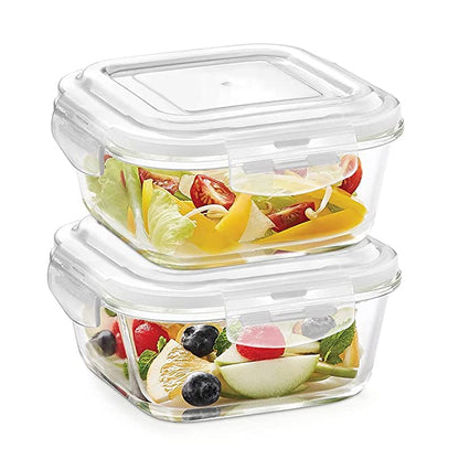 Tuff-Glass Klip n Store, Square, Set of 2, Containers