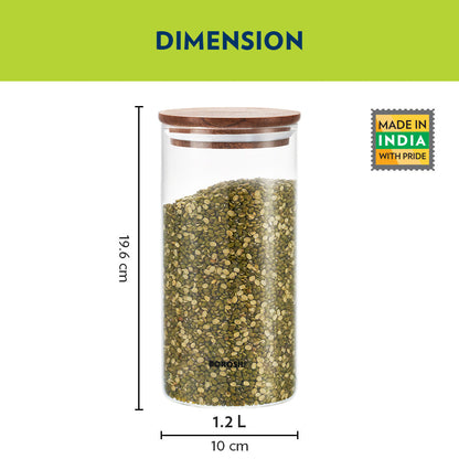 Classic Glass Jar with Wooden Lid, Personalise