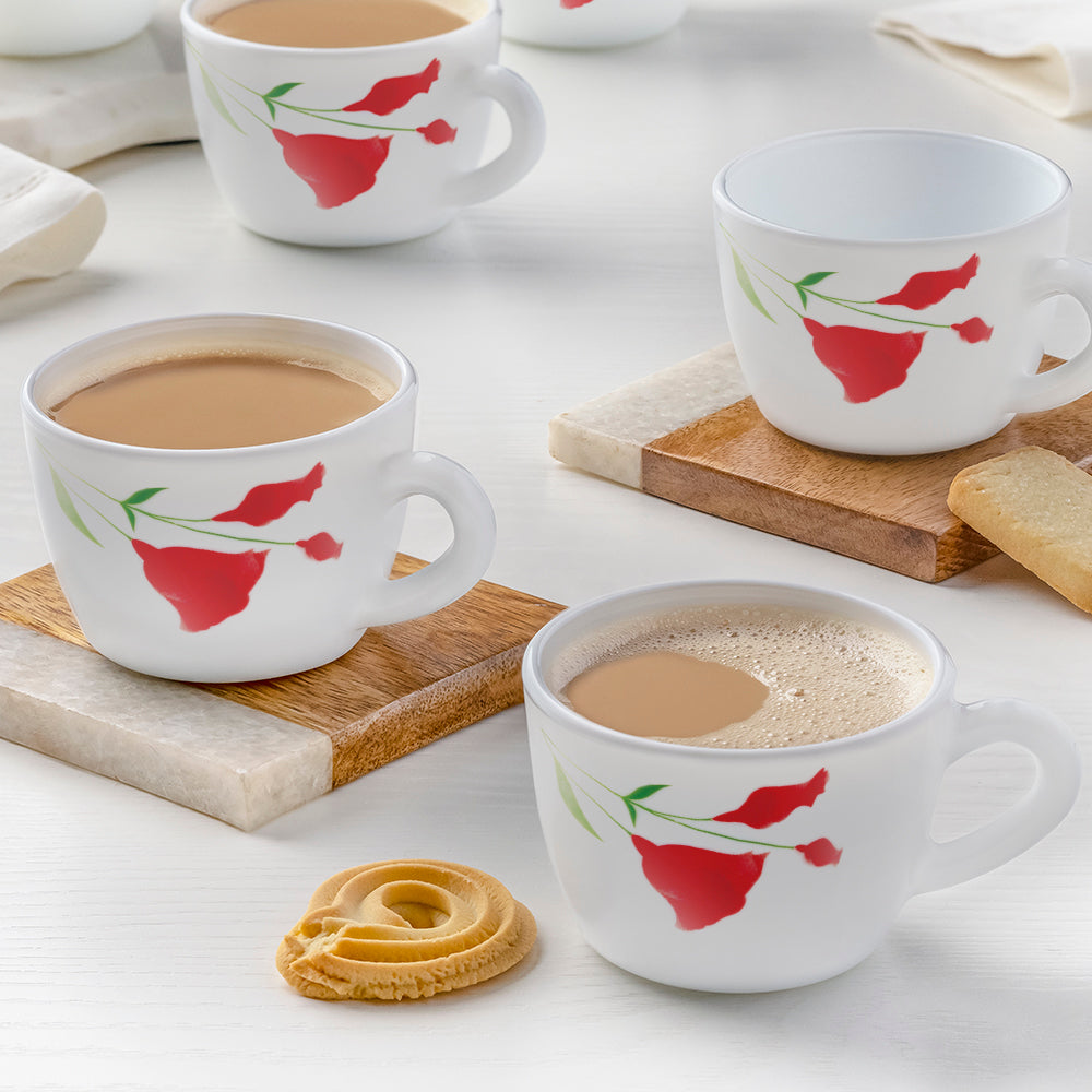 Larah by Borosil Diana Cup Set, 140ml x 6