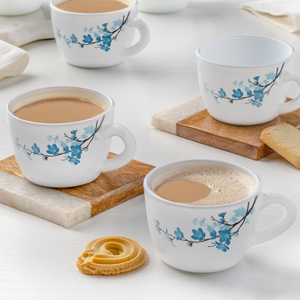 Larah by Borosil Mimosa Cup Set, 90ml x 6
