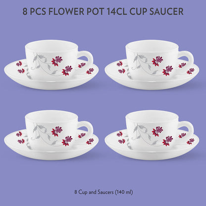 Larah Flower Pot Cup n Saucer Set