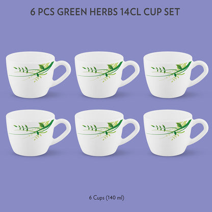 Larah Green Herbs Cup Set