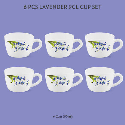 Larah Lavender Cup Set, 90ml x 6