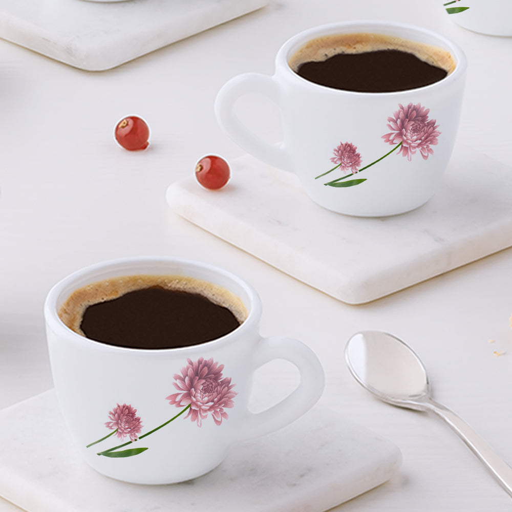 Larah by Borosil Nargis Cup Set, 140ml x 6