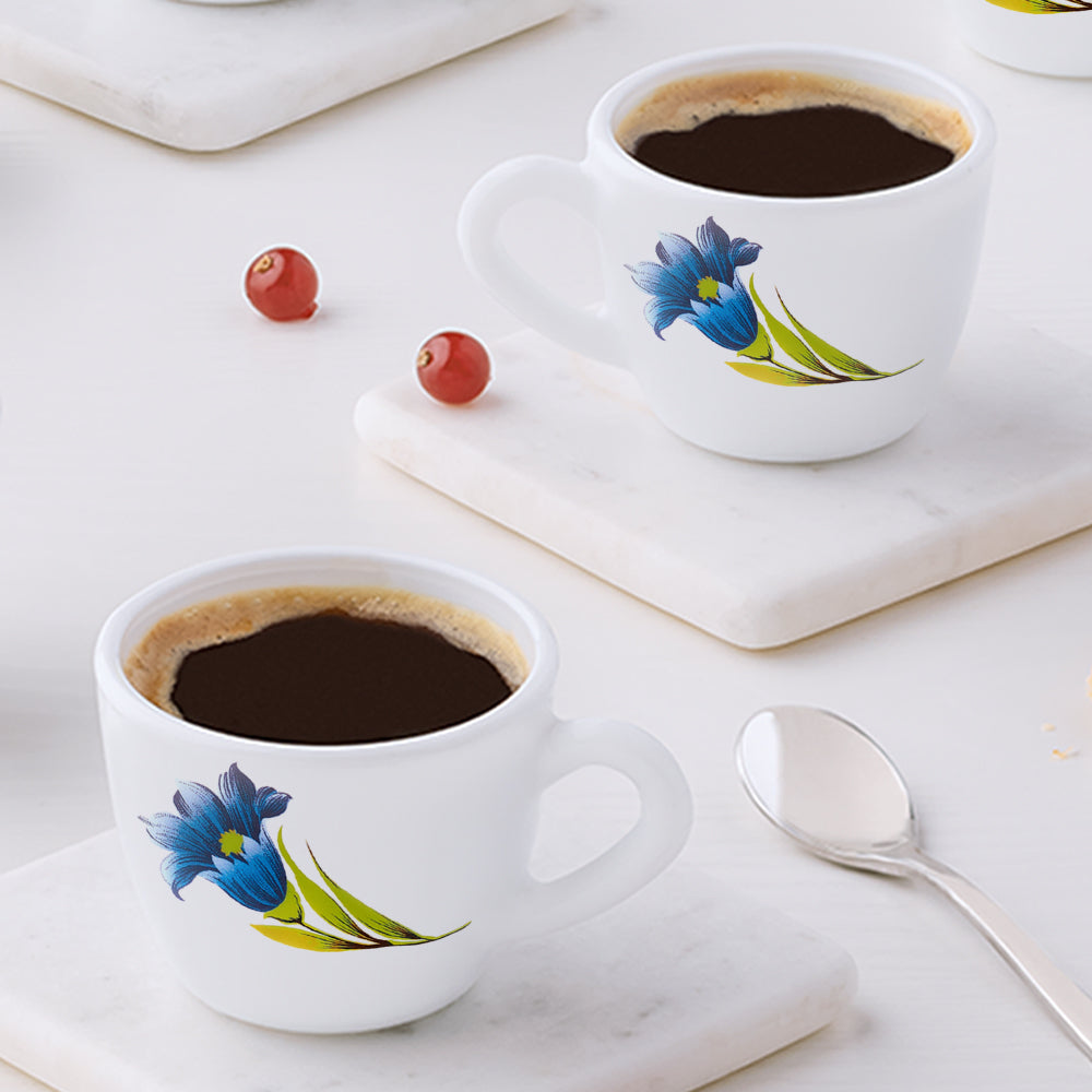 Larah by Borosil Nina Cup Set, 140ml x 6