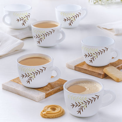 Larah Opalware Oak Cup Set of 6 90ml