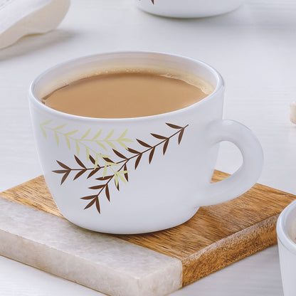 Larah Opalware Oak Cup Set