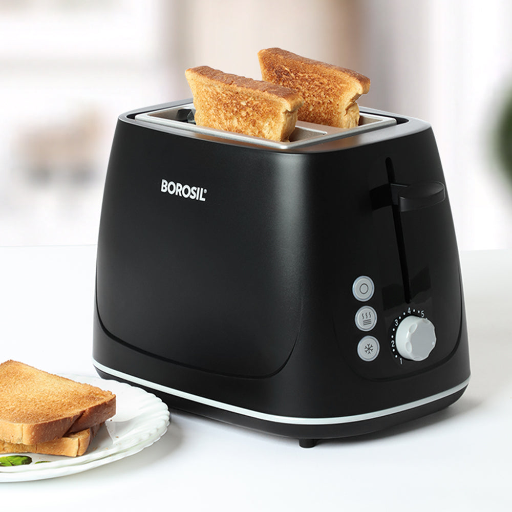 My Borosil Toasters & Grills Borosil Krispy Pop-Up Toaster, Black