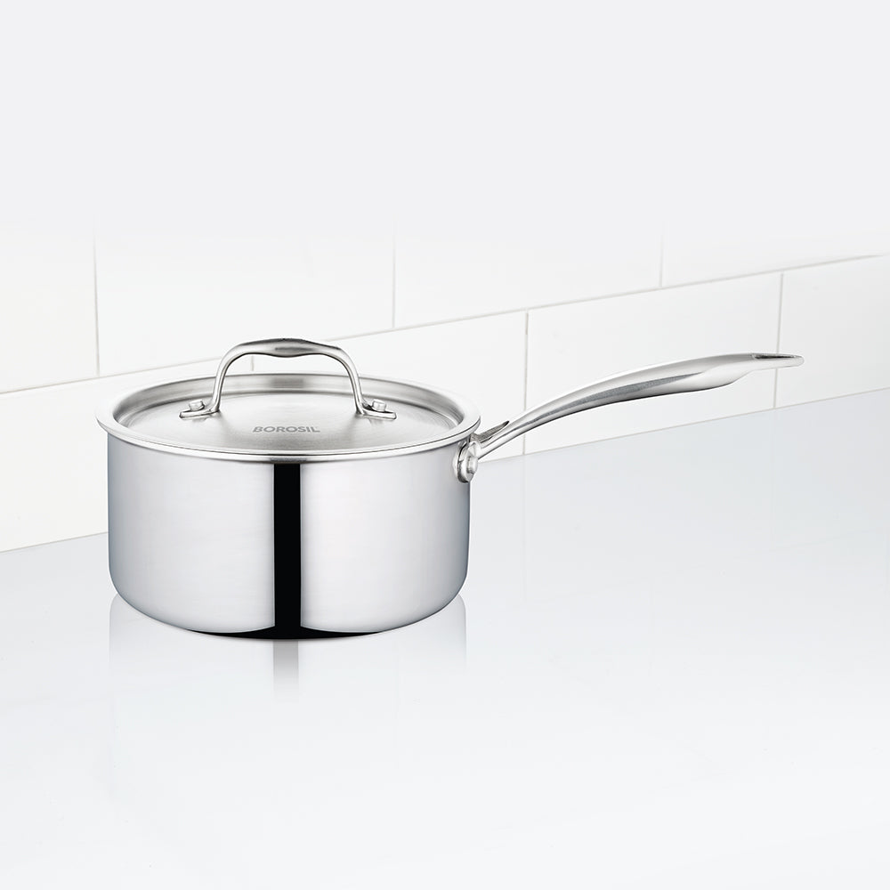 My Borosil Tope & Saucepans Borosil Cookfresh Five-ply Sauce Pan