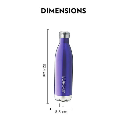 Bolt Trans Double Wall Bottle, Blue