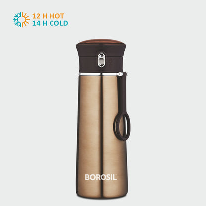 Personalised Travelease Vacuum Insulated Travel Mug, Brown